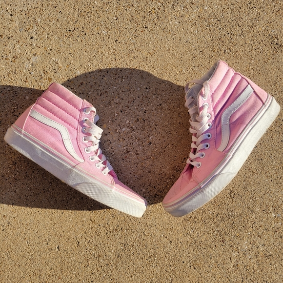Vans Pink Hi Top Shoes sz 5.0 - Picture 9 of 9